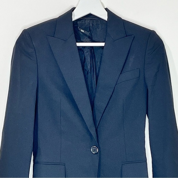 Hugo Boss Juicy 4 Black Tailored Fitted Virgin Wool Blazer Size 2 - Picture 4 of 10